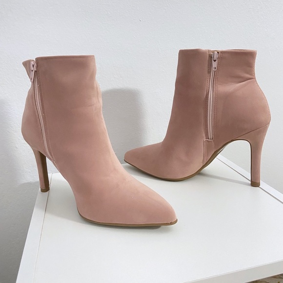 [VIZZANO] Nobuck Nice Glam ROSA heel bootie. Size 7. - Picture 4 of 15